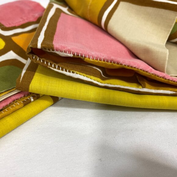 Vintage 70s sheet and two pillowcases full double / Royal Canon Roman Holiday - Picture 10 of 10